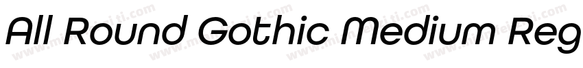 All Round Gothic Medium Regular字体转换